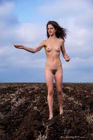 Nude Woman Sowing Wheat in the Field Free Full HD Photo - BonnyArt.com