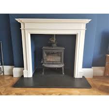 aegean limestone fireplace surround
