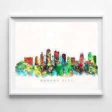 Sophisticated and seamless meeting and event space at hyatt place kansas city/overland park/metcalf is just what you need. Amazon Com Kansas City Missouri Watercolor Skyline Poster Cityscape Wall Art Print Home Decor Watercolour Artwork Unframed Handmade