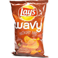 lays wavy potato chips hickory bbq