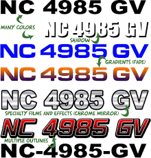 This includes your mc and dot numbers. North Carolina Boat Registration Numbers Nc Lettering
