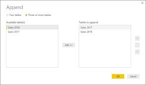 append data in power bi power query