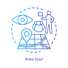 area tour planning concept icon