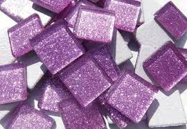 Light Purple Glitter Tiles 20mm Mosaic