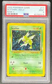 Among playable cards, what were some of the most dominant? Toys Hobbies Collectible Card Games Pokemon Card Base Set 2 17 130 Lightly Played Holo Foil Rare Scyther