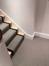 grey stair carpet with black border