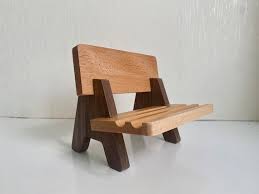 Cute Chair Phone Stands Wooden Bench