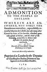 A Generation of the MARTIN kind': The Tracts of Martin Marprelate (Part  Two) | The International John Bunyan Society
