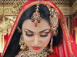 red and gold traditional bridal