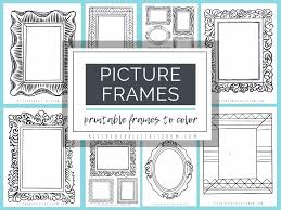 picture frame coloring pages free