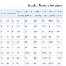 Ivanka Trump Dress Size Chart Www Bedowntowndaytona Com