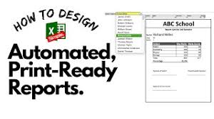design print ready reports in excel