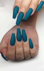 It looks genuinely beautiful once added on your nails. 40 Beautiful Nail Design Ideas To Wear In Fall Matte Teal Fall Nails