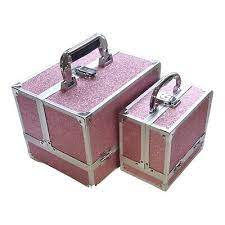 pink 2 piece beauty makeup vanity case