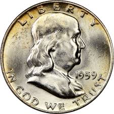 1959 50c Ms Franklin Half Dollars Ngc