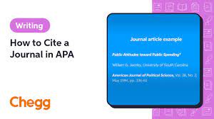 how to cite a journal in apa easybib