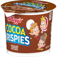 rice krispies cocoa krispies cereal cup