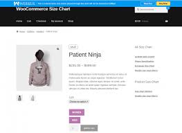 Woocommerce Product Size Chart Size Guide Table Plugin