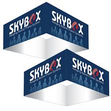 trade show skybox square hanging signs