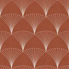 Midbec Design Art Deco Fan Orange Cream