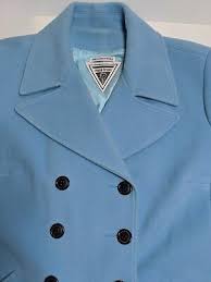 Blue Pea Coat Jacket Size