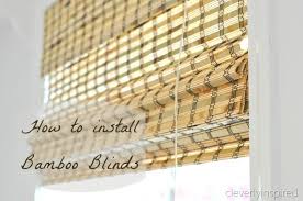 how to install bamboo blinds cleverly