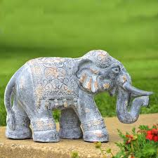 Magnesium Boho Elephant Statue In