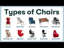 types of chairs learning name of