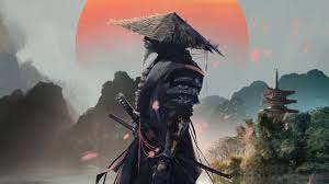 samurai warrior sunset wallpaper 4k pc