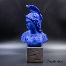 Greek Goddess Athena With Helmet Bust