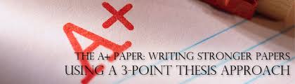 It may be a simple essay, a research paper or a coursework. The A Paper Writing Stronger Papers Using A 3 Point Thesis Approach Blackboard Student Support