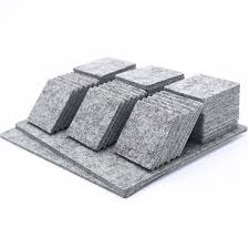 gray round 35mm furniture felt pads