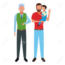 Need a bit more father and son kind of love? Family Avatar Cartoon Character Grandfather Father And Son Vector Royalty Free Cliparts Vectors And Stock Illustration Image 123116317