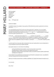 Cover Letter Template For Office Administrator Office