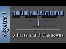 Translating Problems Into Equations