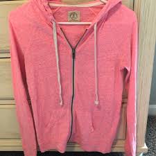 American Eagle Outfitters Tops Womens Neon Heathered Pink Hoodie Poshmark