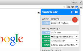 Google calendar opens in a new window. Google Calendar