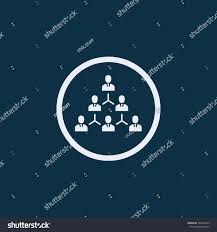 Organizational Chart Line Icon Outline Hierarchy Stock