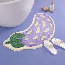 eggplant bathroom rug fluffy carpet