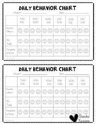 Behavior Chart Tracker Weekly And Daily