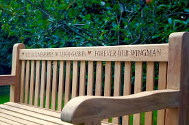 engraved memorial bench by traditional