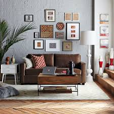 brown sofa living room decor