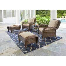 Outdoor Patio Ottoman W Toffee