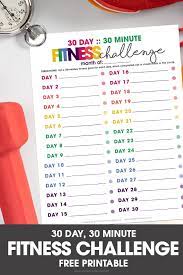 30 Day 30 Minute Fitness Challenge