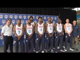 Team usa in the swimming pool us men's basketball. Hoops Hoopla In Harlem 2016 Usa Men S Olympic Basketball Team Introduced Youtube