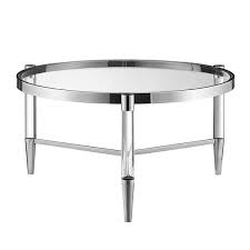 Acrylic Legs Round Coffee Table W87cm X D82