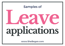 Now, a lot of firms have digital leave application format, where an employee can apply for leave directly through the company portal. Leave Application Samples For Office School University And College Leave Applications Templates And Examples Word Files Download She Began