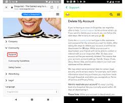 This page can also be accessed by going to snapchat.com, scrolling to the bottom of the page and selecting support. then go to my account & security and click account information. finally, select delete an account. How To Delete Deactivate Your Snapchat Account Step By Step Ionos