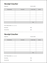 Receipt Voucher Template Double Entry Bookkeeping