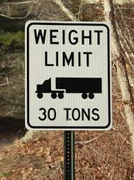 weight limit sign bridge masters